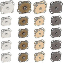 (As show, One size) Magnetic clasps, magnetic clasps, 20 pieces magnetic clasps, magnetic clasps, sewing buttons for DIY, handbags, clothes, jackets, 4 colors