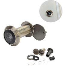 (As show, One size) Stainless Steel Peephole Viewer - Wide 200 Angle Heavy Duty Cover Fits 35mm - 55mm Doors Brushed Chrome