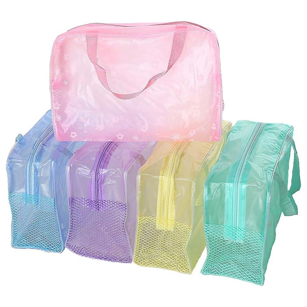 (As show, One size) 5 Pack Cosmetic Makeup Bag, Travel Makeup Cosmetic Bags, Toiletry Bag Transparent Luggage Pouch For Men Women
