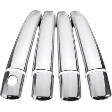 (As show, One size) Chrome Trim Door Handle Covers - 8PCS Compatible with Peugeot Citroen and More
