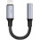 (As show, One size) Lightning To 3.5mm Adapter,headset Adapter Gray 1