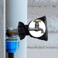 (As show, One size) Faucet Cover Anti-freeze Hose Bib Water Faucet Outdoor Protector Frost Protection Cover Winter Tap Cloth Accessories