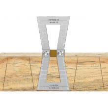 (As show, One size) Dovetail Marker, Stainless Steel Dovetail Jig Guide With Scale - Silver