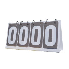 (Gray, One size) Sports Scoreboard Flip Number Score Board For Soccer Table Tennis Basketball Gray