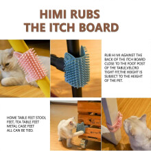 (Blue, One size) Cat Pet Self Grooming Comb Brush Multi Functional Catnip Flavor Corner Massage Tool For Kitten Puppy Relaxing