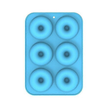 (Yellow, One size) Silicone Donut Molds 6 Cavity Non-stick Safe Donut Baking Pan For Cake Biscuit