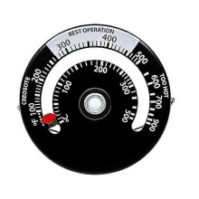 (As show, One size) Wood Stove Thermometer Magnetic Wood Log Burning Stove Fire Flue Pipe Heater Thermometer