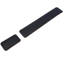 (Pink and blue, One size) Double-sided Pu Leather Mouse Wrist Cushion Keyboard Wrist Rest Tray Mouse Pad