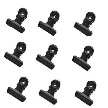 (As show, One size) 30pcs Small Clip Loaded Mini Metal Hinge Clip Small Binder Paper Clipclip Loaded Mini Metal Hinge Clip