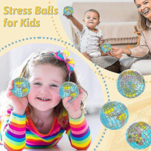 (As show, One size) 20 Pack Earth Stress Balls,2.5 Inches Earth Theme Squeeze Balls,stress Relief Balls Squeeze Anxiety