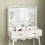 Homcom HOMCOM Dressing Table with LED Lighted Mirror and Cushioned Stool White 4