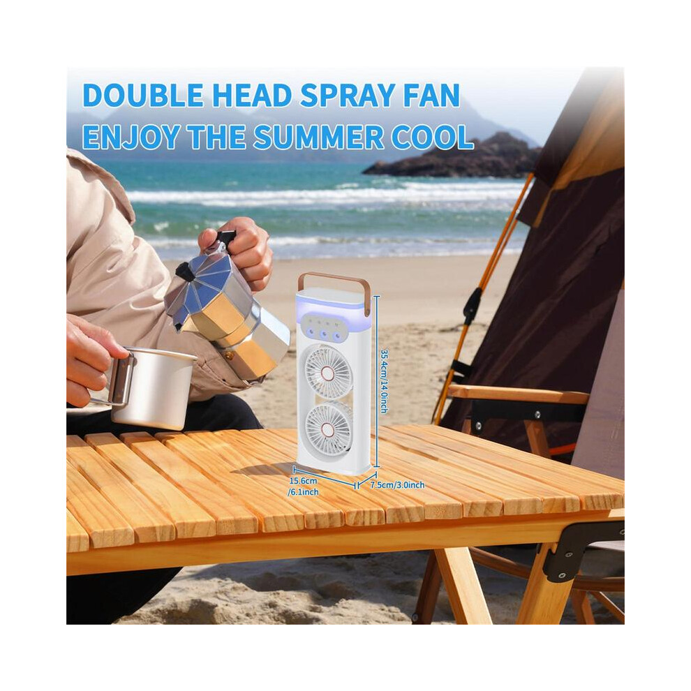 (Black, 1pc) Portable Air Conditioner Fan, USB Powered Personal Mini Conditioner with 3 Speeds & 1-3h Timer, Standing Cooling Fan, Desktop Cooling Fan