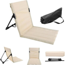 (Off-white, one size) Foldable Camping Chair, Lightweight Comfortable Camping Chair, Portable Single Person Lazy Chair, Swivel Camping Chairs, Folding Camping Chairs