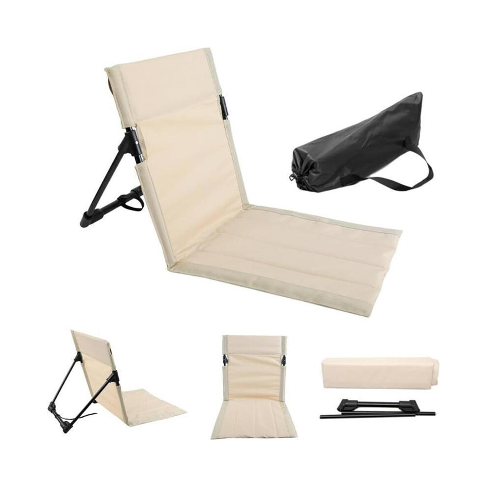 (Off-white, one size) Foldable Camping Chair, Lightweight Comfortable Camping Chair, Portable Single Person Lazy Chair, Swivel Camping Chairs, Folding