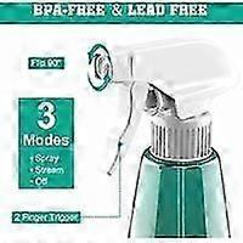 (As show, One size) Spray Bottle 500ml PET Plastic Atomizer 3 Modes (Fine Mist Stream Off) Refillable Empty Spray Bottle for Detergent Liquid 1