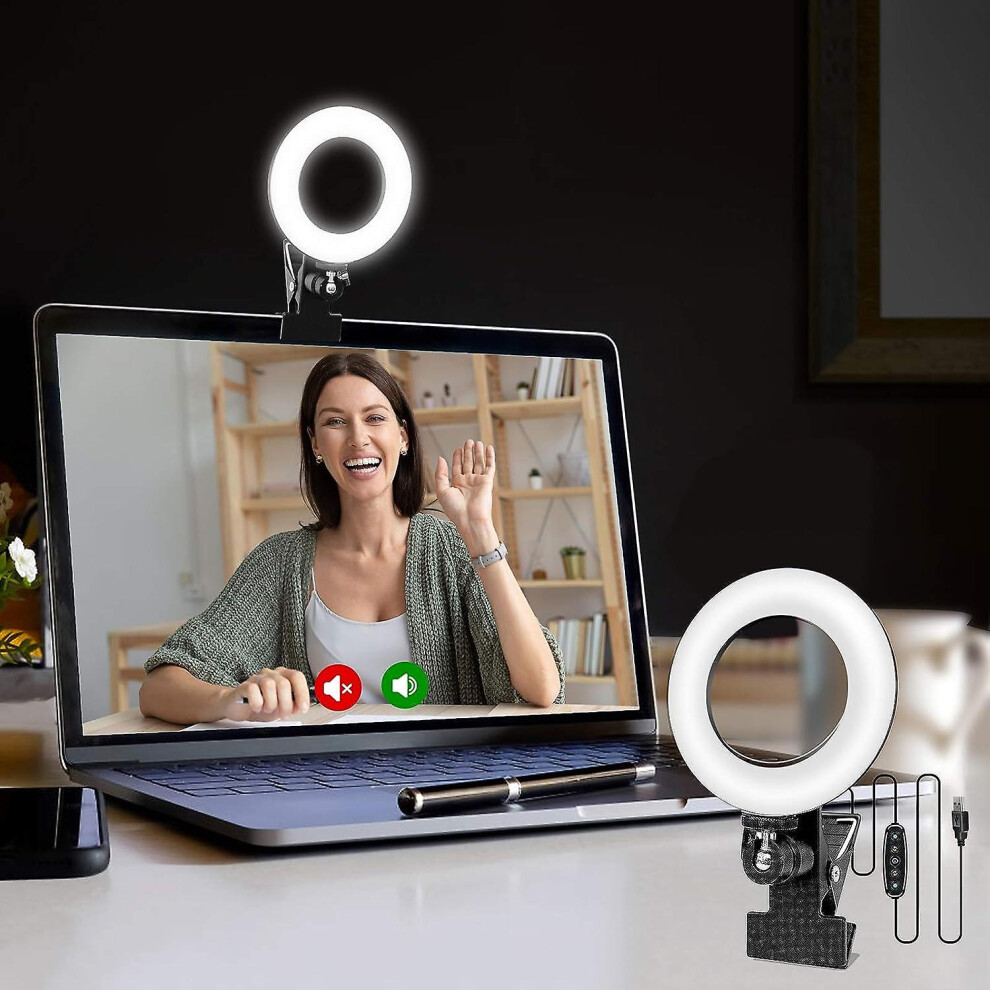 (As Show, One Size) Video Conference Lighting Kit, Light For Monitor Clip On,For Remote Working, Distance Learning 4632131077642