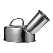 (As show, One size) 1pc Rustproof Stainless Steel Man Urinal Portable Male Patient Urinal Potty gt
