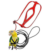 (As show, One size) Pet Bird Harness Adjustable Parrot Bird Harness Leash Pet Anti-bite Training Rope Outdoor Flying Harness