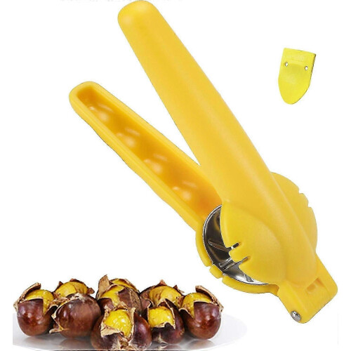 (As show, One size) Chestnut Cutter Tool - Opener Plier for Nutcracker Dried Fruit (Yellow)