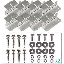 (As show, One size) 2 Sets Solar Panel Mounting Z Bracket Set of 4 Units RV Boat Off Grid Roof
