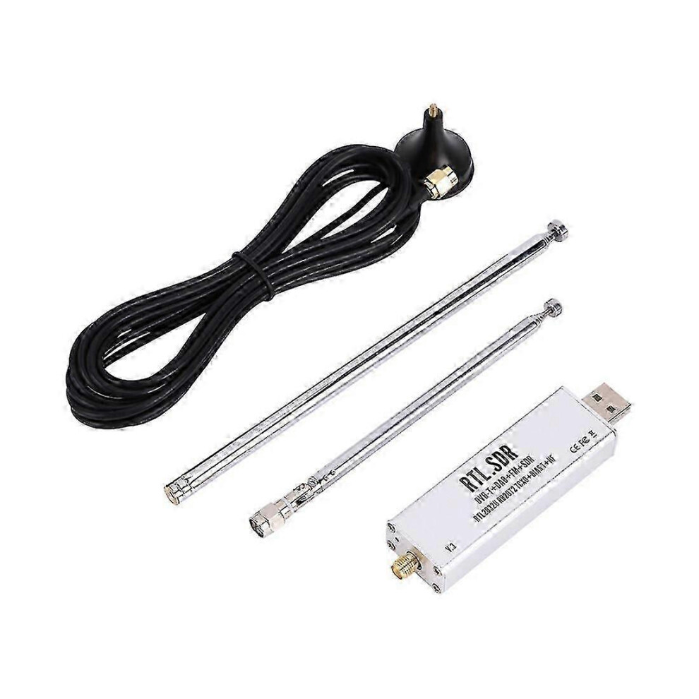 (As Show, One Size) Rtl Sdr Receiver V3 Rtl2832u 0.1Mhz-1.7Ghz Tcxo Receiver With Antenna 4631898238204
