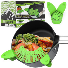 (As show, One size) Clip-on Spout Pot Strainerfolding Snap-in Silicone Strainer For Pots And Pansheat Resistantsmall Collapsible Strainer Drainer For Pasta, Vegetables, F