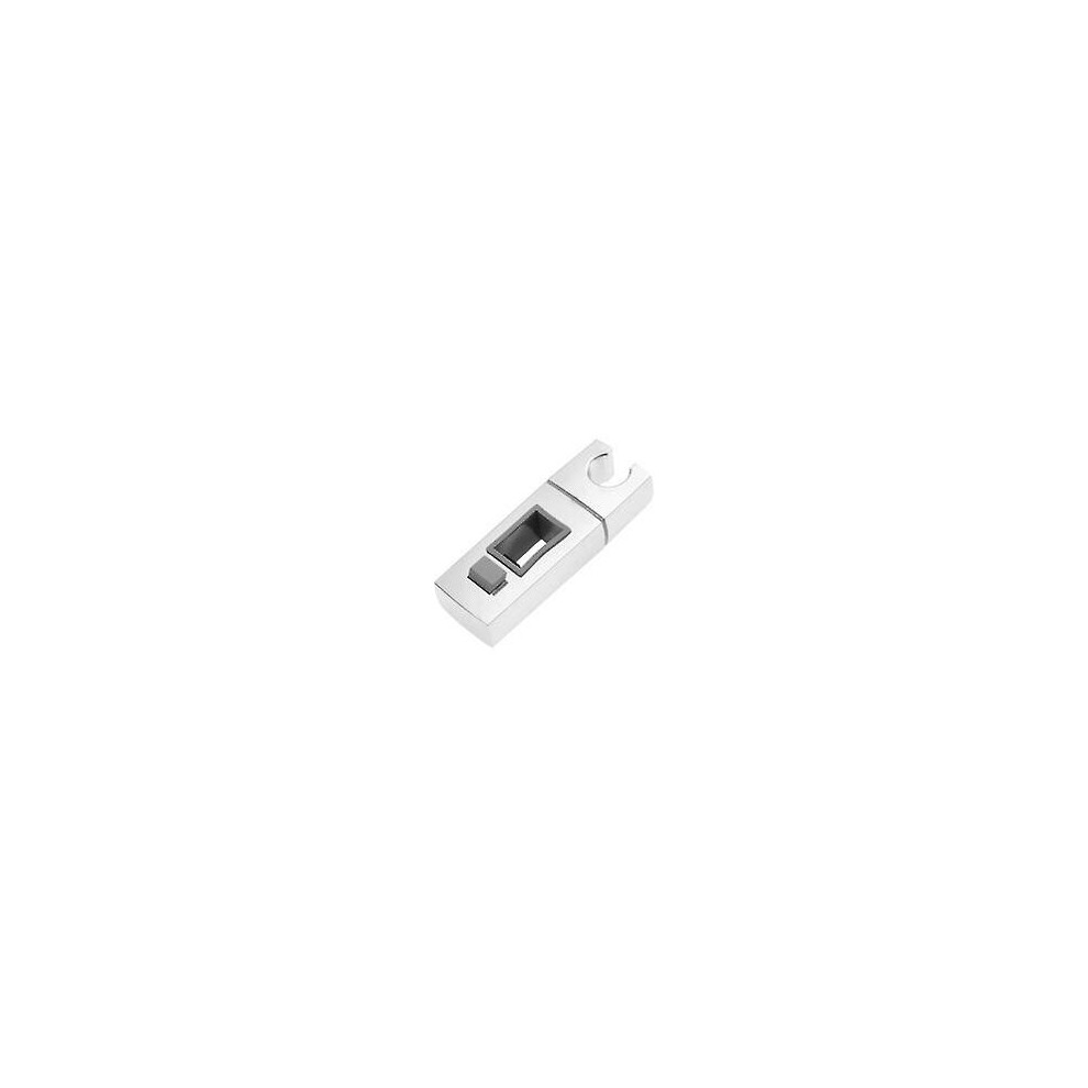 (As Show, One Size) Sliding Shower Head Holder For Rail-18 X 30Mm-Rectangular, Square Replaceable Handheld Shower Holder, Abs Chrome Shower Head Holde 4632131073262