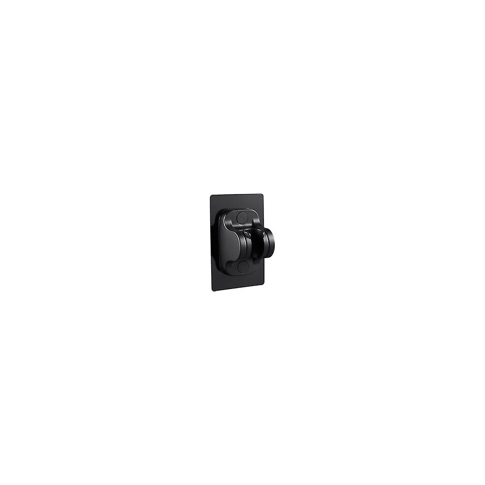 (As Show, One Size) No Drilling Shower Head Holder - 12Cm - Strong Adhesive - Adjustable Angle - Black 4631466898250