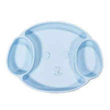 (As show, One size) Children's Complementary Food Tray Silicone Partitioned Baby Tray