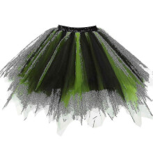 (J, XXL) Women's Rainbow Skirt Girls' Colorful Tulle Petticoat Halloween Ballet