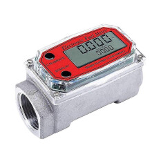 (As show, One size) 1 Inch Digital Turbine Flowmeter Digital Lcd Display With Npt Counter Fuel Flowmeter For Measuring