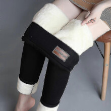 (XL, One size) Winter Sherpa Fleece Lined Leggings High Waist Stretchy Thick Cashmere Leggings Plush Warm Thermal Pants
