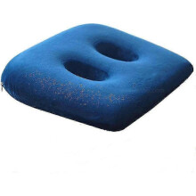 (As show, One size) Memory Foam Sit Bone Relief Cushion With Two Holes For Butt, Lower Back, Hamstrings, Hips, Ischial Tuberosity Coccyx Cushion For Tailbone Pain, Blue