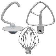 (As show, One size) Mixer Kit For Ksm150 Includes Dough Hook Wire Whip And Coated Flat Beater, 3 Pieces Stand Mixers Re