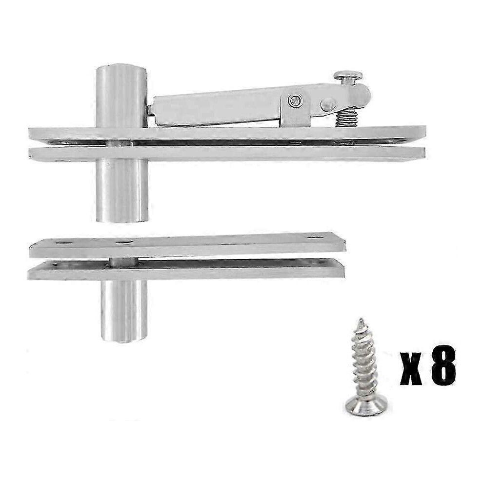 (As Show, One Size) Silver Stainless Steel Up And Down Concealed Pivot Door Hinge Pivot Door Hinge For Cabinets 4631898274837