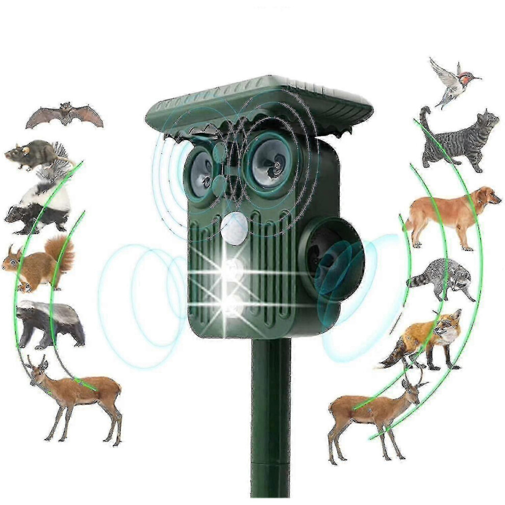 (As show, One size) Sswyv-ultrasonic Solar Deer Repeller - 5 Adjustable Modes - Get Rid Of Deer In 48 Hours-image-OPC-PHM226P-NEW