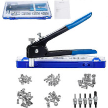 (As show, One size) 86Pcs Rivet Gun M3 M4 M5 M6 M8 Threaded Nut Rivet Plier Tool Threaded Insert Riveter Kit