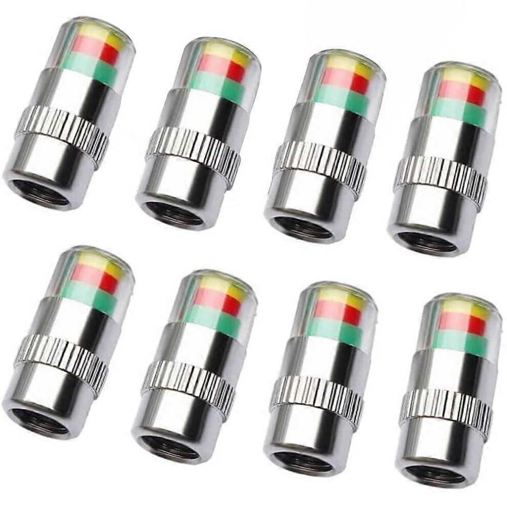 (As Show, One Size) 2.4Bar 36Psi Car Tire Pressure Monitor Valve Stem Caps Sensor Indicator 3 Color Eye Aler 4632131087290