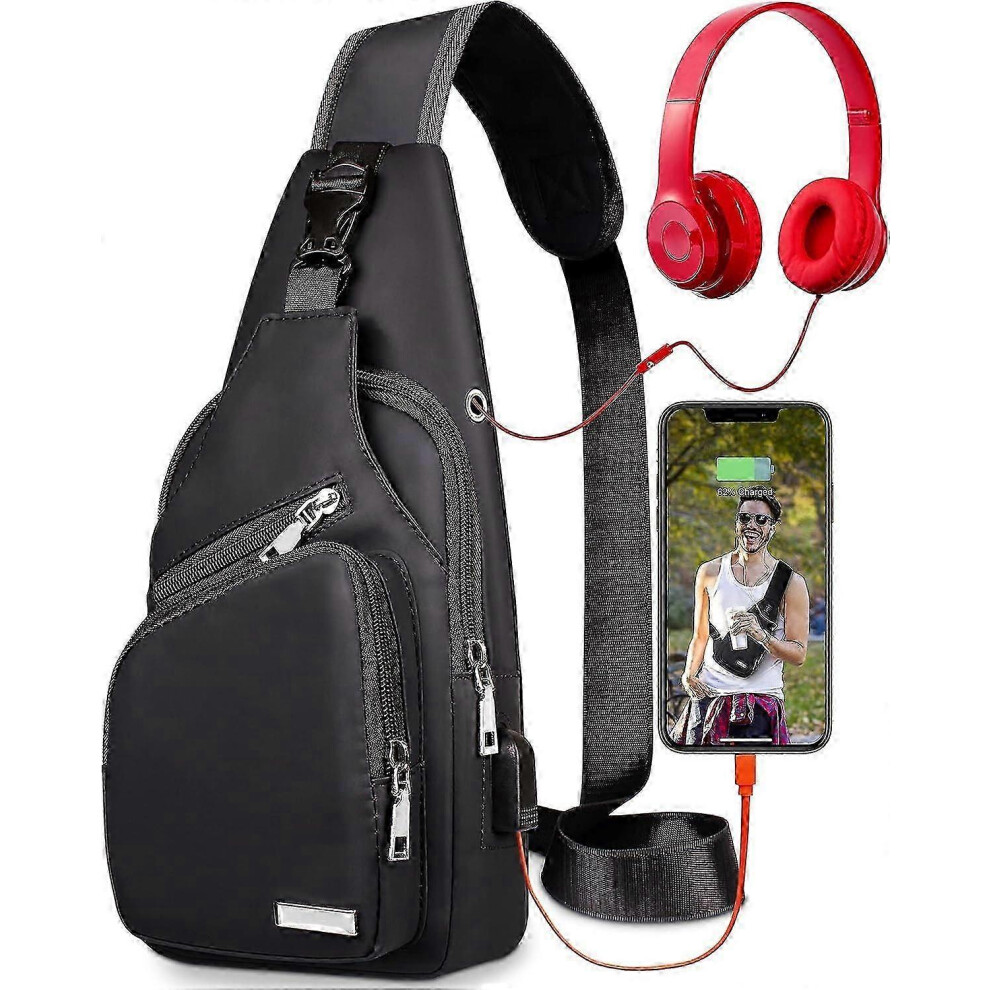 (As Show, One Size) Waterproof Sling Bag Crossbody Backpack For Men Women Sling Backpack Hiking Daypack Multipurpose Cross Body Chest Bag 4631898296594