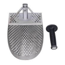 (As show, One size) Stainless Steel Hexahedron Hole Sand Shovel Metal Detector Beach Hunting Tools Detector
