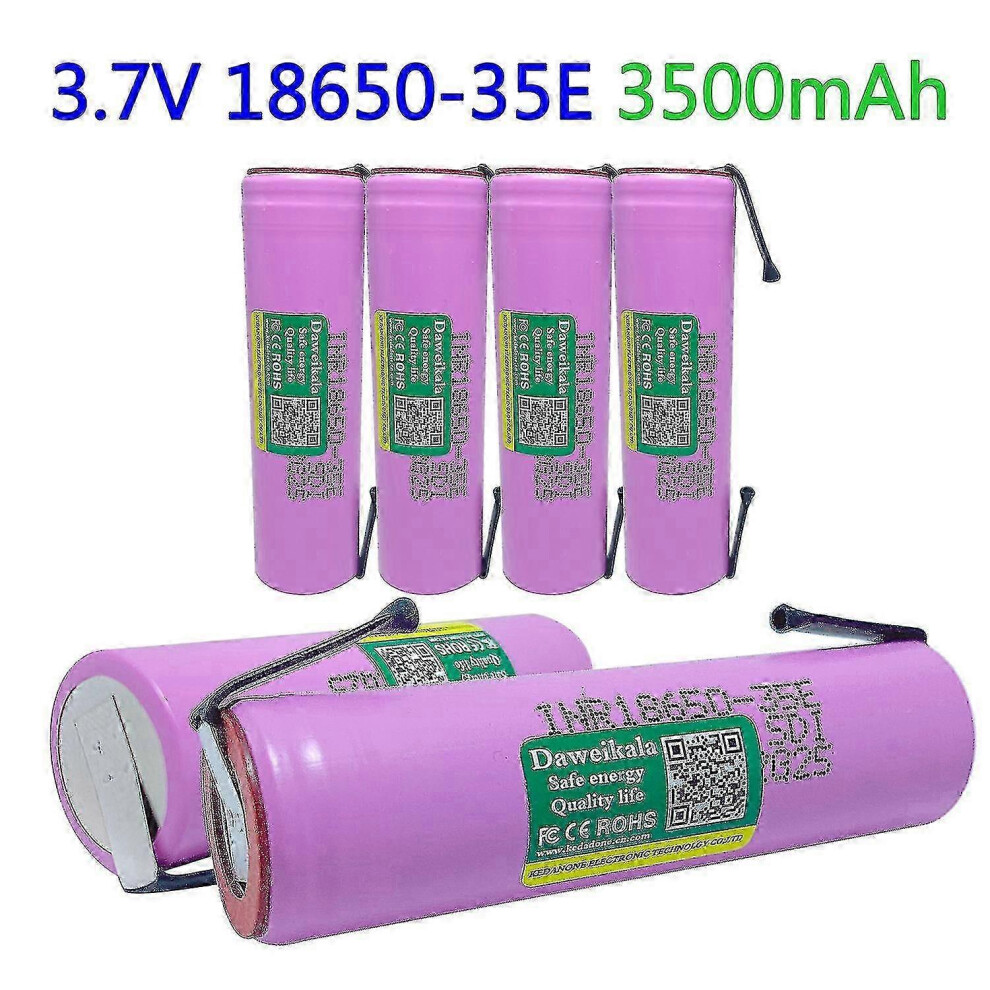 (As Show, One Size) 18650 Battery 3.7V 35E 3500Mah 18650 Lithium Rechargeable Battery For 18650 Battery Pack For Electronic Cigarette+Diy Nickel 4631898237825