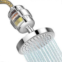 (As show, One size) Shower Head with filter Filter Fixed Shower Head with Filter 6 Inch Rainfall Filter Shower Head for Dry Skin and Hair,Hands free Copper Connectors Eas