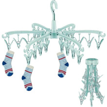 (As show, One size) Peg Sock Hanger - 24 Pegs Folding Green for Socks and Underwear