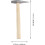 (As show, One size) Chipping Hammer Wood Handle - Rivet Removal Tool 2