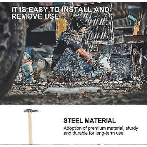 (As show, One size) Chipping Hammer Wood Handle - Rivet Removal Tool 2