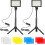 (As show, One size) LED Video Light - 5600K Dimmable with Mini Tripod (2 Pcs) 1