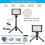 (As show, One size) LED Video Light - 5600K Dimmable with Mini Tripod (2 Pcs) 3