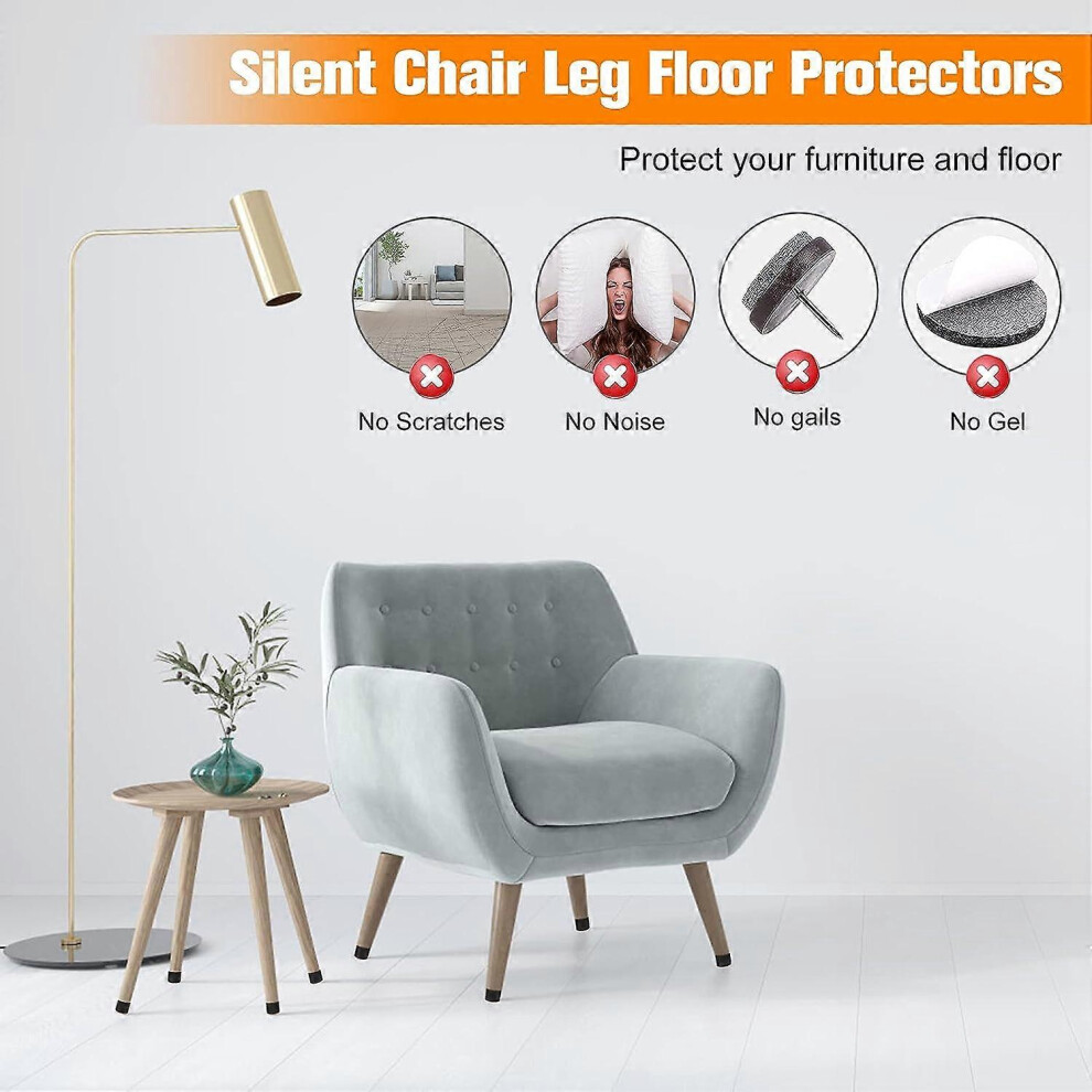 (As Show, One Size) Silicone Chair Leg Floor Protectors,16Pcs Floor Protectors For Chairs,Rubber Chair Leg Caps For Wood Floors 4631466894856