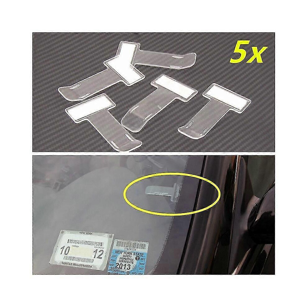(As Show, One Size) Parking Ticket Holder, 4Pcs Transparent Car Windshield Ticket Holderaespa 6902676364728