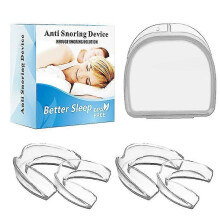 (4 braces, One size) Anti Snore Devices Snore Stopper Mouthpiece Anti Snore Braces Anti Snoring Solution Sleep Aid Custom Night